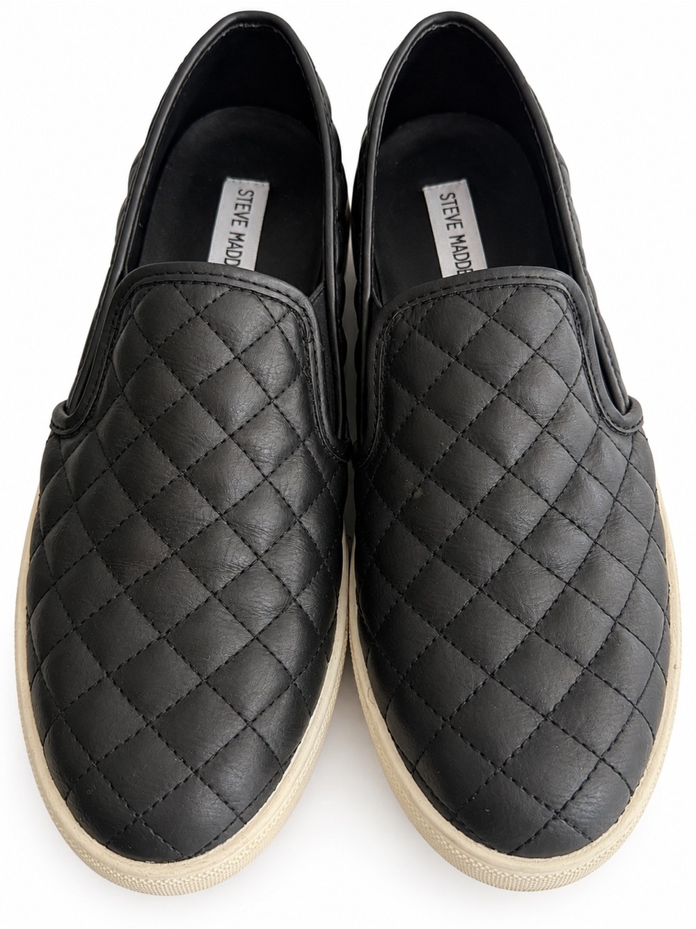Steve Madden Black Quilted Slip-On Sneakers